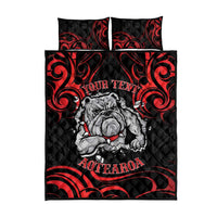 Personalised Aotearoa Bulldog Quilt Bed Set NZ Maori Tattoo