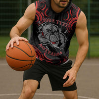 Aotearoa Bulldog Sleeveless Hoodie NZ Maori Tattoo - Polynesian Pride