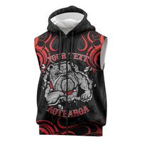 Aotearoa Bulldog Sleeveless Zip Hoodie NZ Maori Tattoo LT14