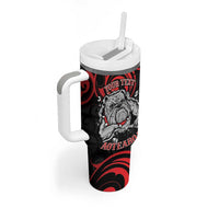 Personalised Aotearoa Bulldog Tumbler With Handle NZ Maori Tattoo
