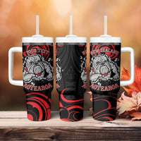 Personalised Aotearoa Bulldog Tumbler With Handle NZ Maori Tattoo