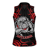 Personalised Aotearoa Bulldog Women Sleeveless Polo Shirt NZ Maori Tattoo