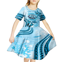 Hawaii Sea Turtle Snorkeling Is My Therapy Kid Short Sleeve Dress
