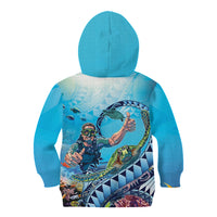 Hawaii Snorkeling Honu Turtle Kid Hoodie Under The Ocean Vibes
