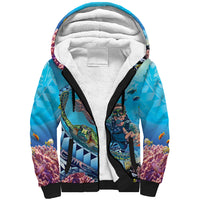Hawaii Snorkeling Honu Turtle Sherpa Hoodie Under The Ocean Vibes