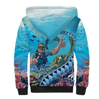Hawaii Snorkeling Honu Turtle Sherpa Hoodie Under The Ocean Vibes