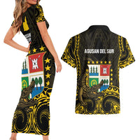 Agusan del Sur Philippines Couples Matching Short Sleeve Bodycon Dress and Hawaiian Shirt Habagatang Agusan Lolong