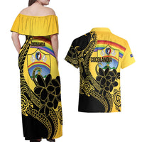 Quezon Province Couples Matching Off Shoulder Maxi Dress and Hawaiian Shirt Cocolandia Philippines Turtle LT14 - Polynesian Pride