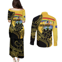 Quezon Province Couples Matching Puletasi and Long Sleeve Button Shirt Cocolandia Philippines Turtle