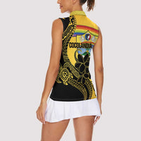 Quezon Province Women Sleeveless Polo Shirt Cocolandia Philippines Turtle