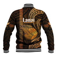 Polynesian Pride Hawaiian Islands Baseball Jacket Lani Map Gold Kanaka With Kakau LT14 - Polynesian Pride