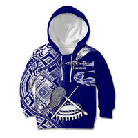 Personalised American Samoa Kid Hoodie July 4 Independence Day LT14 Hoodie Blue - Polynesian Pride
