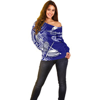 Personalised American Samoa Off Shoulder Sweater July 4 Independence Day LT14 - Polynesian Pride