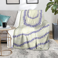 Hawaii Honohono Palaka Motifs Blanket Hawaiian Orchid Lei LT14 - Polynesian Pride