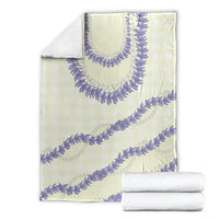 Hawaii Honohono Palaka Motifs Blanket Hawaiian Orchid Lei LT14 - Polynesian Pride