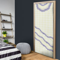 Hawaii Honohono Palaka Motifs Door Cover Hawaiian Orchid Lei
