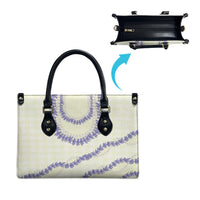Hawaii Honohono Palaka Motifs Leather Bag Hawaiian Orchid Lei LT14 - Polynesian Pride