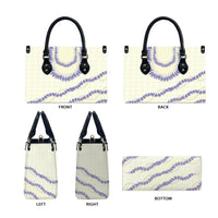 Hawaii Honohono Palaka Motifs Leather Bag Hawaiian Orchid Lei LT14 - Polynesian Pride