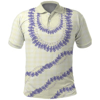 Hawaii Honohono Palaka Motifs Polo Shirt Hawaiian Orchid Lei