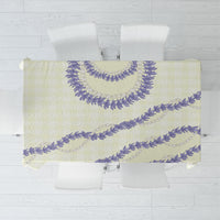 Hawaii Honohono Palaka Motifs Tablecloth Hawaiian Orchid Lei LT14 Cream - Polynesian Pride