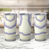 Hawaii Honohono Palaka Motifs Tumbler Cup Hawaiian Orchid Lei