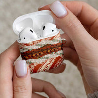 Aloha Hawaii Mikioi Lei AirPods Case Beige Tropical Flower Pattern - Polynesian Pride