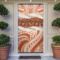 Aloha Hawaii Mikioi Lei Door Cover Beige Tropical Flower Pattern - Polynesian Pride