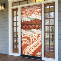 Aloha Hawaii Mikioi Lei Door Cover Beige Tropical Flower Pattern - Polynesian Pride