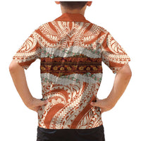 Aloha Hawaii Mikioi Lei Family Matching Mermaid Dress and Hawaiian Shirt Beige Tropical Flower Pattern - Polynesian Pride