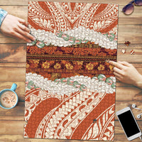 Aloha Hawaii Mikioi Lei Puzzle Beige Tropical Flower Pattern LT14 Beige - Polynesian Pride