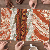 Aloha Hawaii Mikioi Lei Puzzle Beige Tropical Flower Pattern LT14 - Polynesian Pride