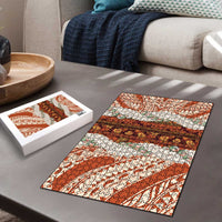 Aloha Hawaii Mikioi Lei Puzzle Beige Tropical Flower Pattern LT14 - Polynesian Pride