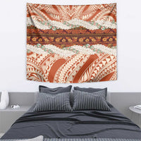 Aloha Hawaii Mikioi Lei Tapestry Beige Tropical Flower Pattern - Polynesian Pride