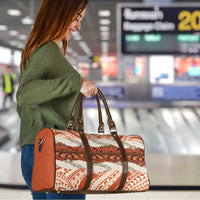 Aloha Hawaii Mikioi Lei Travel Bag Beige Tropical Flower Pattern - Polynesian Pride