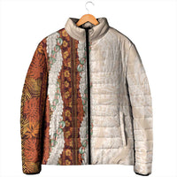 Aloha Hawaii Mikioi Lei Padded Jacket Cattail Red Tropical Flower Pattern LT14 - Polynesian Pride