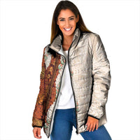Aloha Hawaii Mikioi Lei Padded Jacket Cattail Red Tropical Flower Pattern LT14 Women Cattail Red - Polynesian Pride