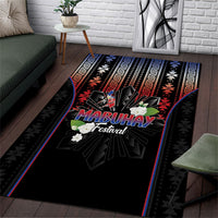 Mabuhay Philippines Festival Area Rug Filipino Map Sampaguita Igorot Pattern