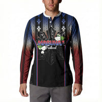 Mabuhay Philippines Festival Button Sweatshirt Filipino Map Sampaguita Igorot Pattern
