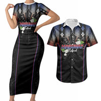 Mabuhay Philippines Festival Couples Matching Short Sleeve Bodycon Dress and Hawaiian Shirt Filipino Map Sampaguita Igorot Pattern
