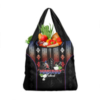 Mabuhay Philippines Festival Grocery Bag Filipino Map Sampaguita Igorot Pattern