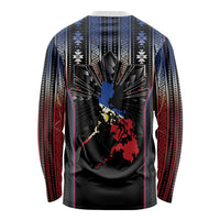 Mabuhay Philippines Festival Long Sleeve Shirt Filipino Map Sampaguita Igorot Pattern