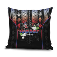 Mabuhay Philippines Festival Pillow Cover Filipino Map Sampaguita Igorot Pattern