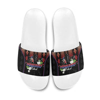 Mabuhay Philippines Festival Slide Sandals Filipino Map Sampaguita Igorot Pattern