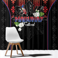 Mabuhay Philippines Festival Window Curtain Filipino Map Sampaguita Igorot Pattern