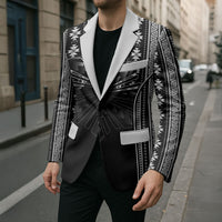 Mabuhay Philippines Festival Blazer Filipino Map Black White Igorot Pattern