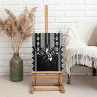 Mabuhay Philippines Festival Canvas Wall Art Filipino Map Black White Igorot Pattern