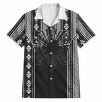 Mabuhay Philippines Festival Hawaiian Shirt Filipino Map Black White Igorot Pattern