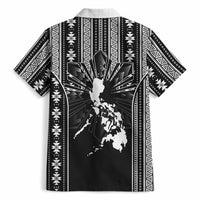 Mabuhay Philippines Festival Hawaiian Shirt Filipino Map Black White Igorot Pattern
