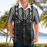 Mabuhay Philippines Festival Hawaiian Shirt Filipino Map Black White Igorot Pattern
