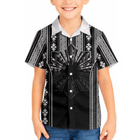 Mabuhay Philippines Festival Hawaiian Shirt Filipino Map Black White Igorot Pattern